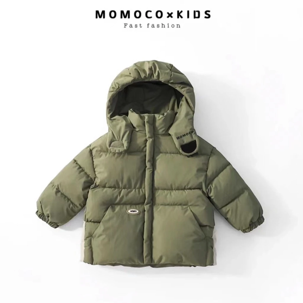 MOMOCO（清仓）可爱后背小熊棉衣连帽保暖外套时尚加厚75430101001