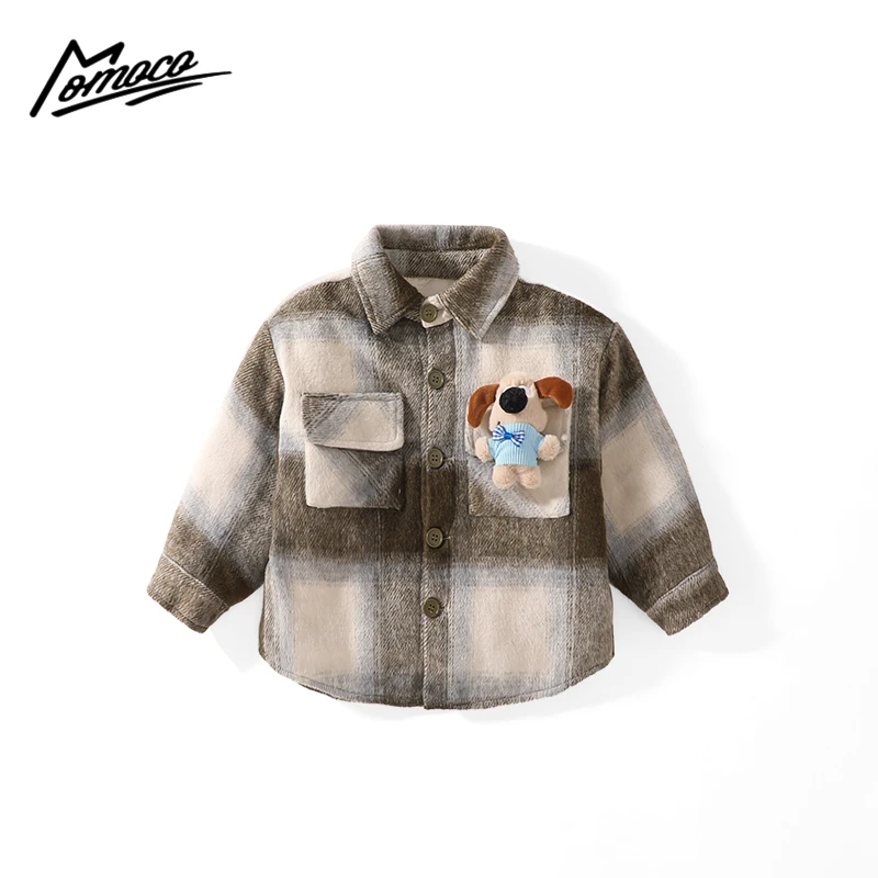 MOMOCO冬季新款男童时尚可爱小狗玩偶加棉外套75430129003