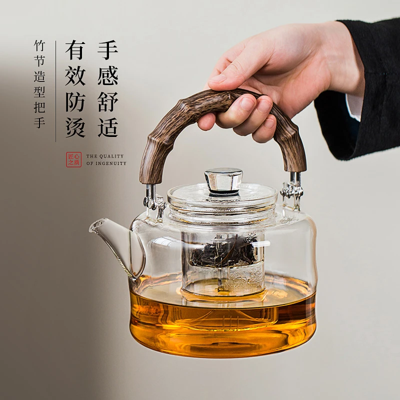 玻璃煮茶壶耐高温星空提梁壶蒸煮两用大容量烧水壶高端煮茶
