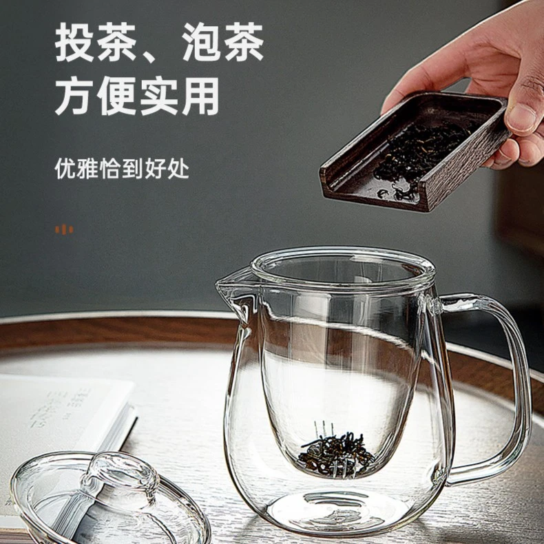 玻璃茶壶泡茶壶耐高温茶具花茶壶加厚家用过滤茶水分离茶具