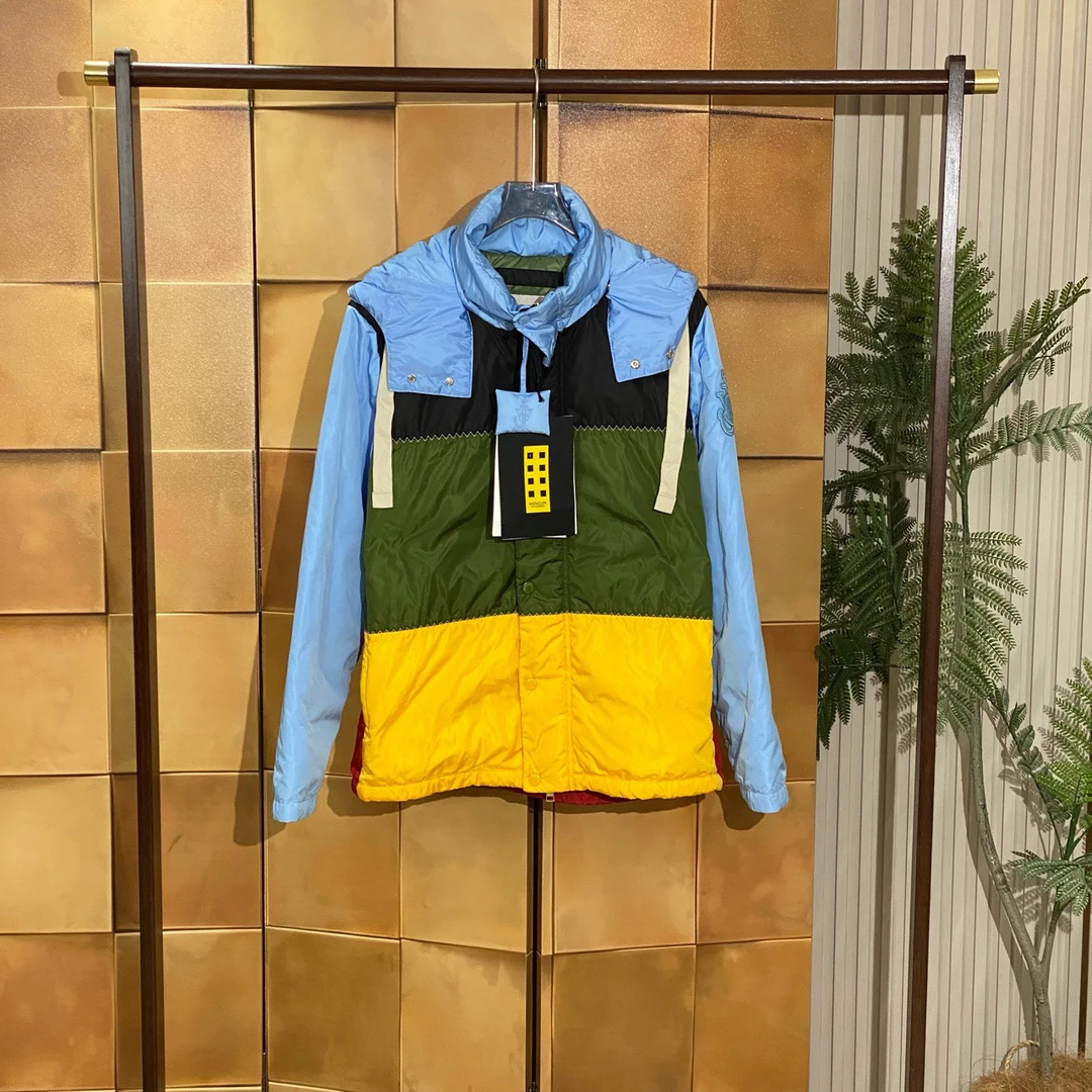MonclerBorealis联名JWAnderson多拼接羽绒服1码全新原吊女24084