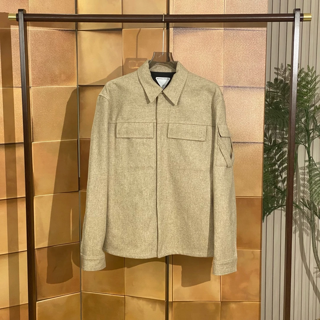 Bottega Veneta驼色羊毛夹克外套/48码/99新/42564
