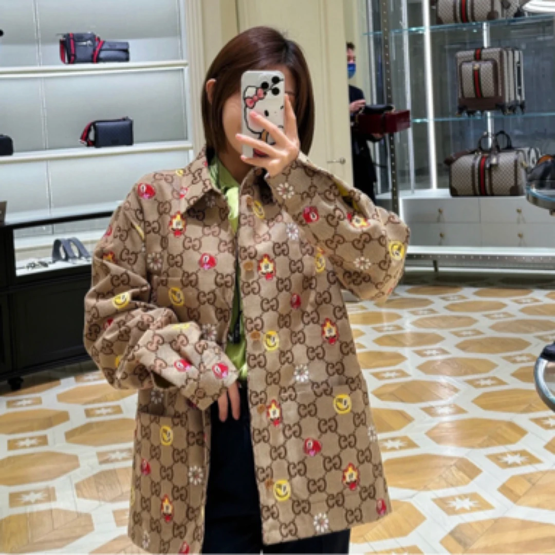 Gucci 24ss胶囊系列老花满印外套/44码/全新原吊 公价2.2w/26097