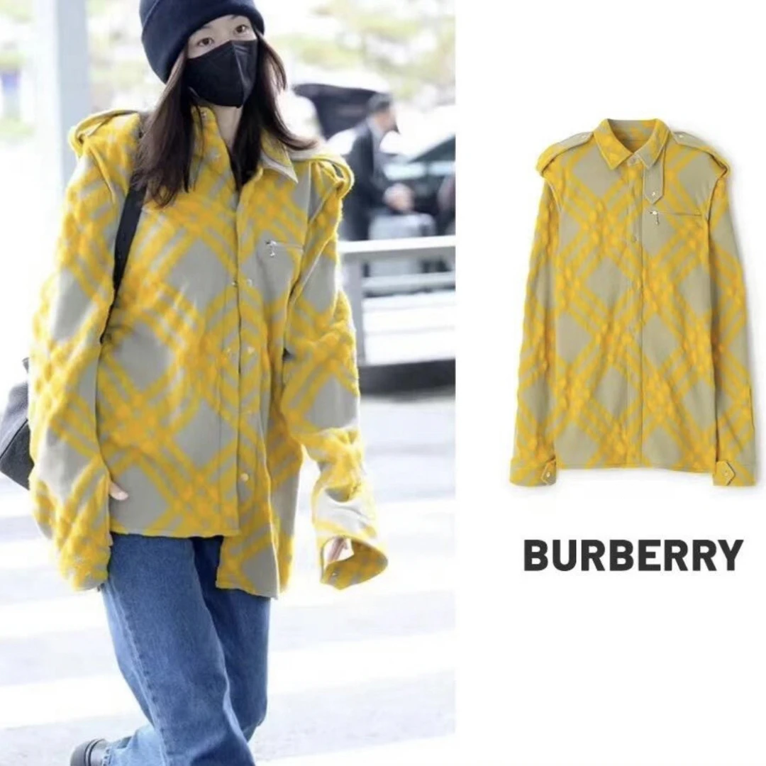Burberry 23fw格纹羊毛衬衫外套/32码/全新原吊 公价1.8w/23850