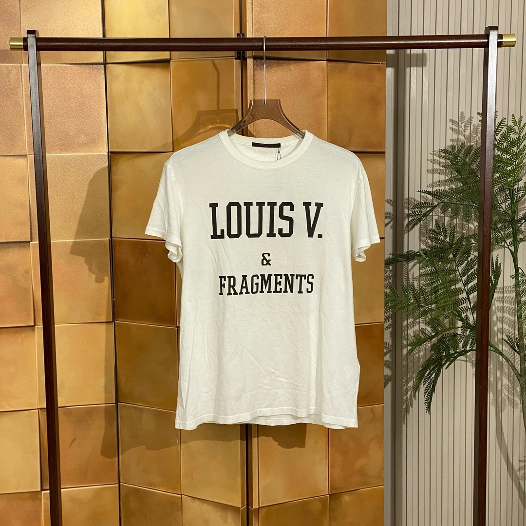 Louis Vuitton Lv联名藤原浩白色标语logo短袖/m码/98新/41184