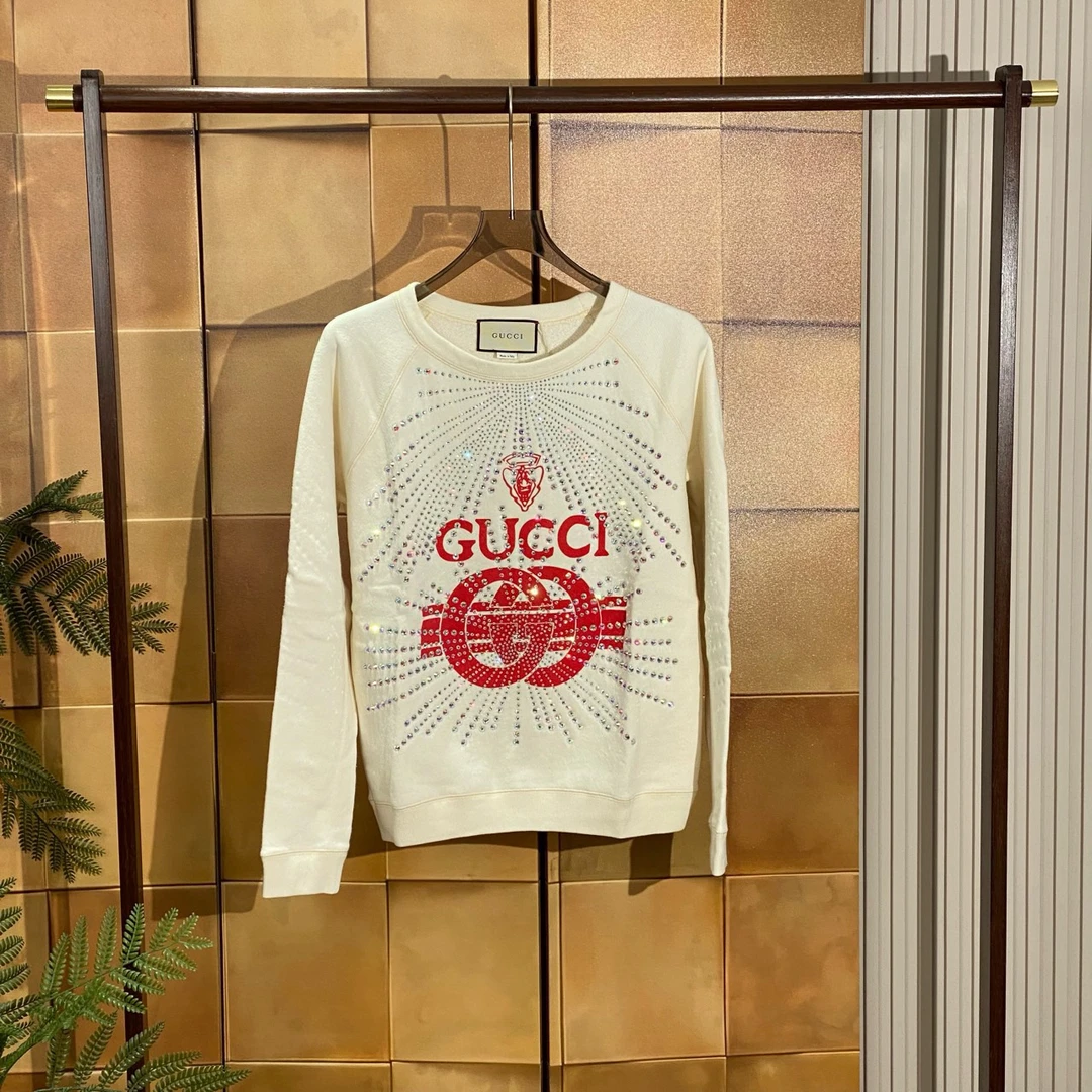 Gucci 大logo水钻卫衣/m码/99新/23906
