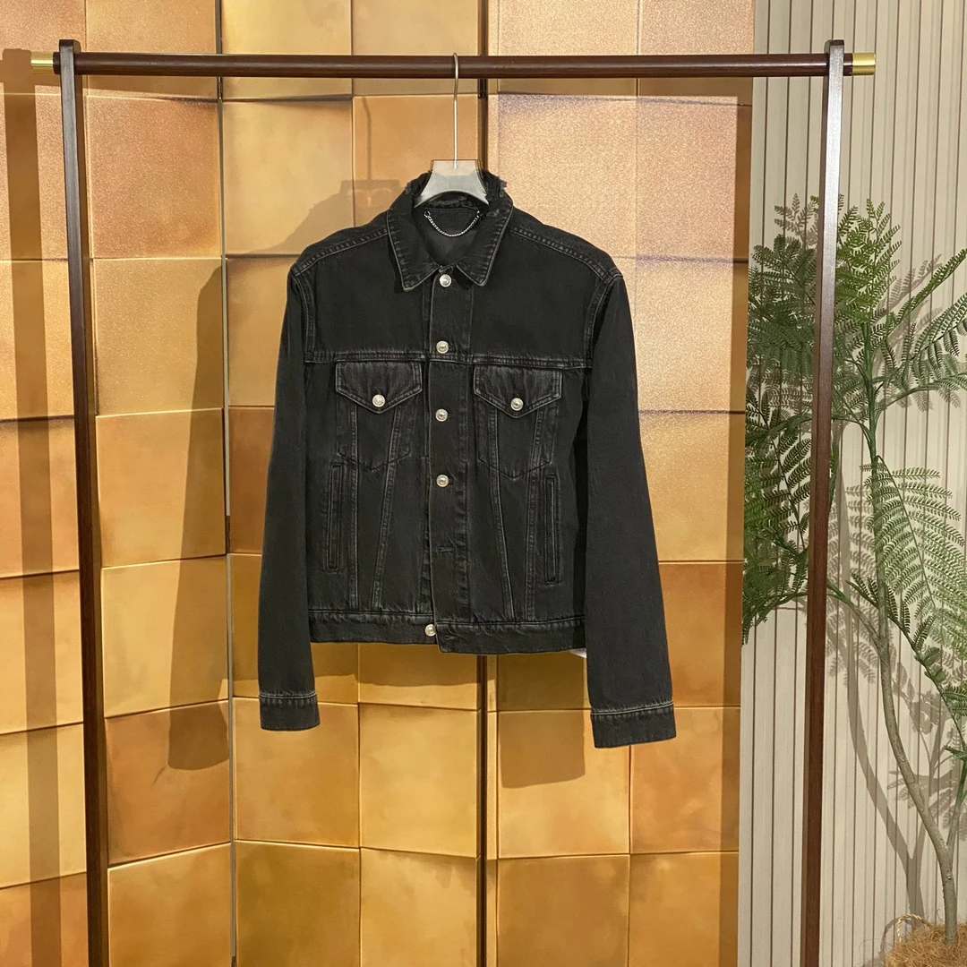 Balenciaga 黑色做旧破坏牛仔外套/48码/全新带吊/女41749