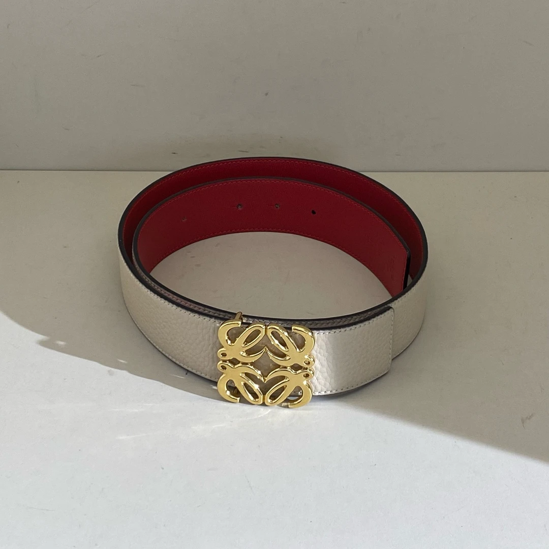 Loewe罗意威双面皮革腰带/98cm×4cm/99新/19549