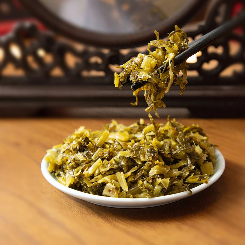 宁波雪菜炒肉下饭鲜香美味食用咸菜下饭菜美味好吃