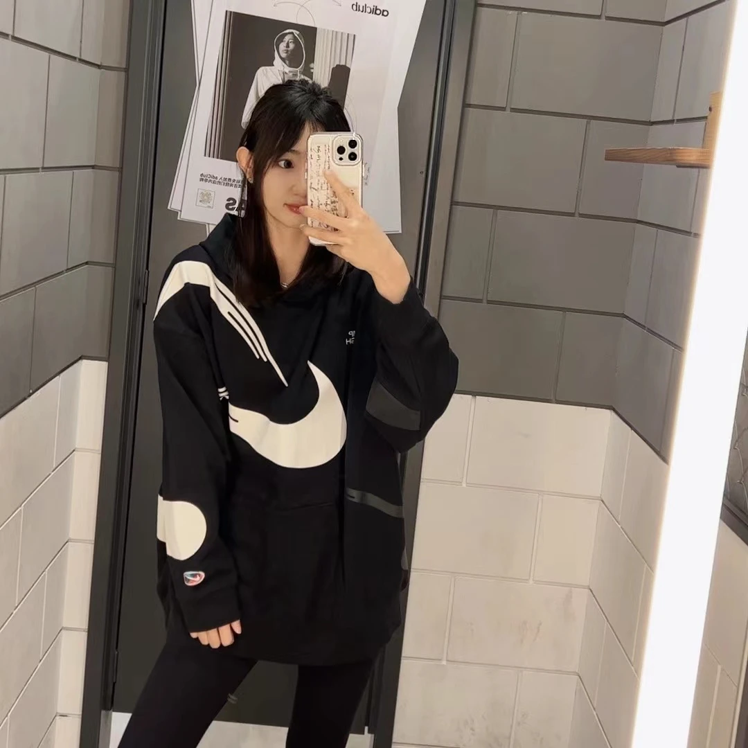 NIKE 耐克女子 Oversize 风针织连帽衫FD4798-010 R