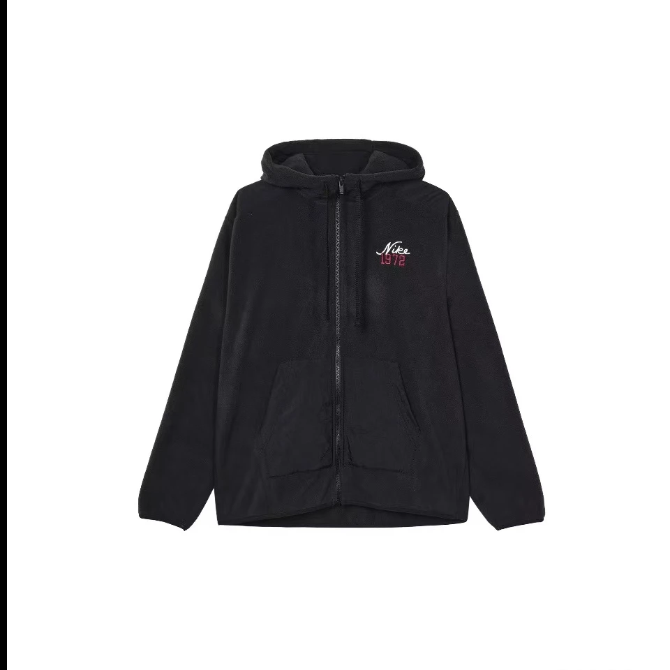 Nike 纯色连帽加绒宽松休闲夹克外套 FV8452