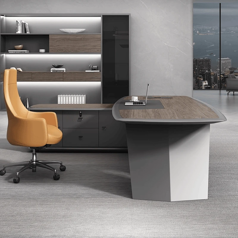 瑞驰系列办公桌椅组合老板桌简约现代总裁桌轻奢大气董事长大班台