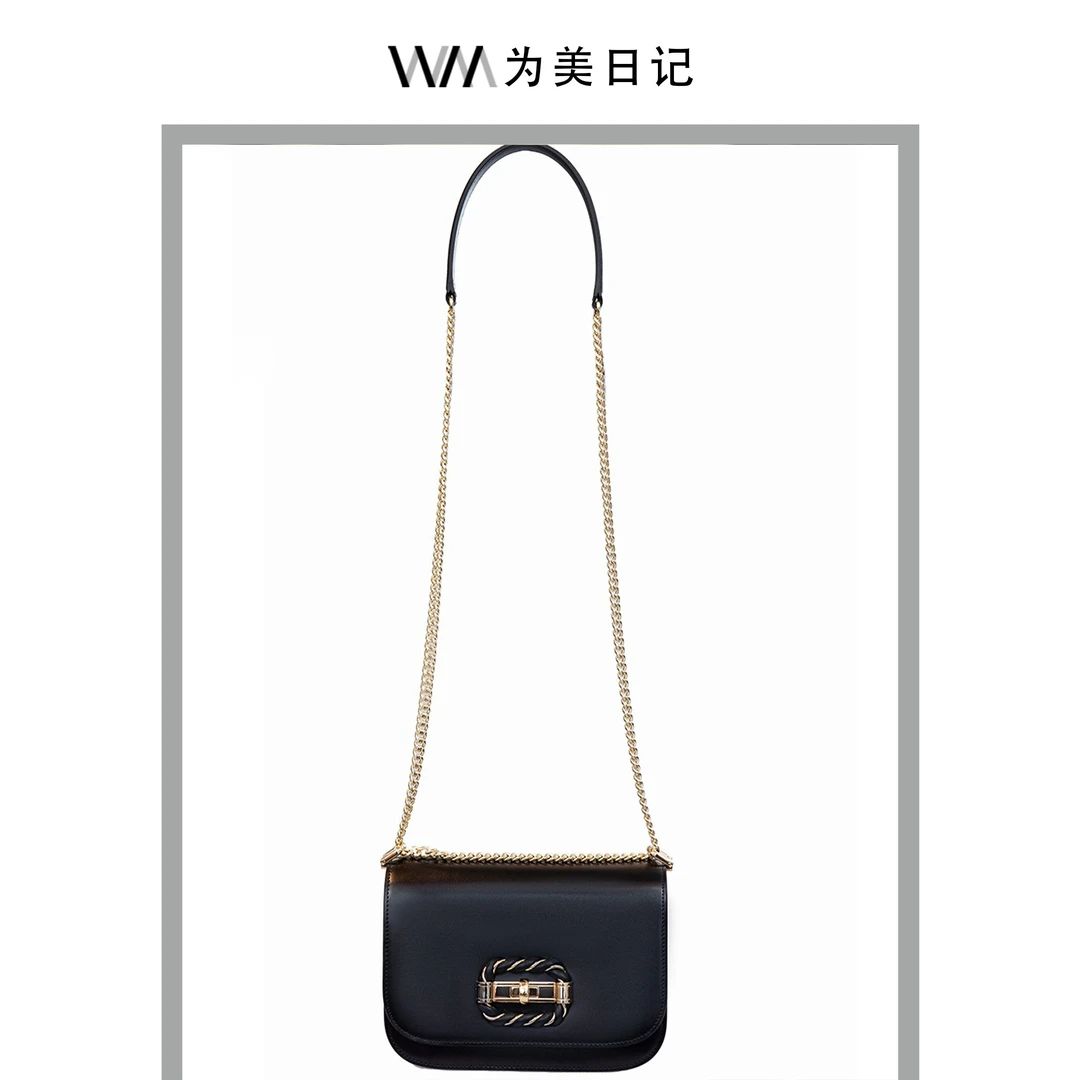 为美日记]美羊羊教穿搭新品时尚简约百搭斜跨手提方形包包牛皮