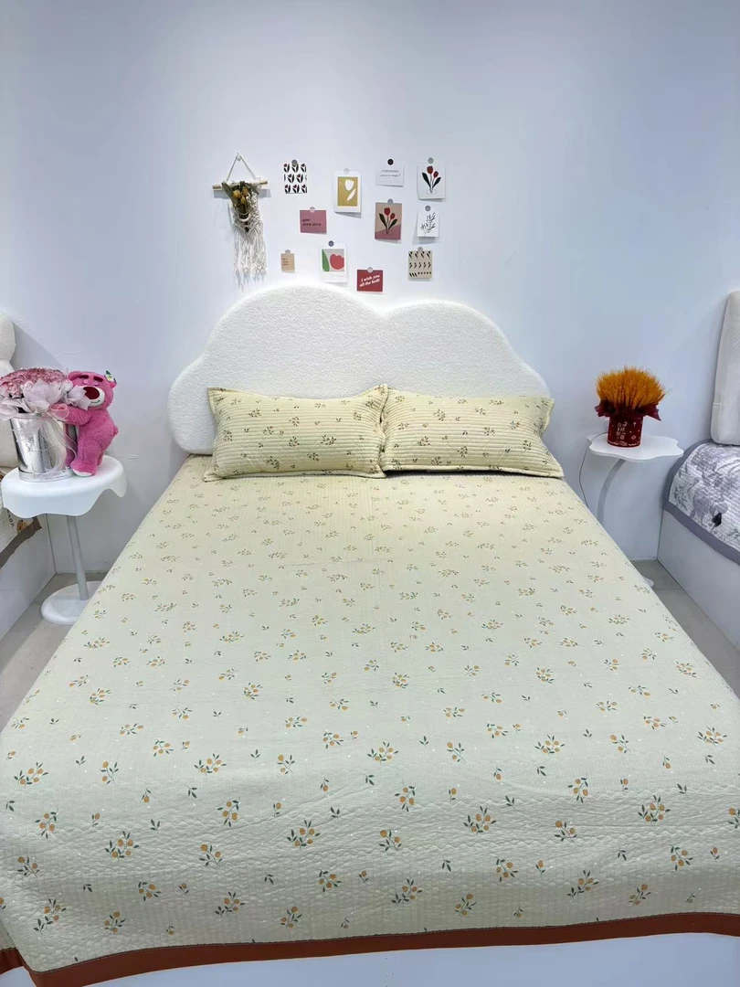 小琵琶 新疆包邮 A类母婴水洗棉床盖四季款绗缝双面新款（无枕套）