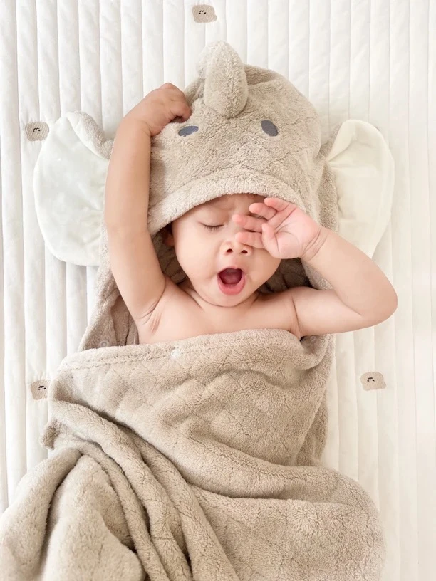 超软糯浴巾斗篷～ 超吸水 造型款！