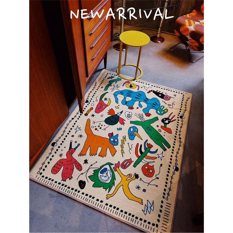 uodycoco原创设计师地毯客厅家用长方形高级感现代儿童房卧室床边