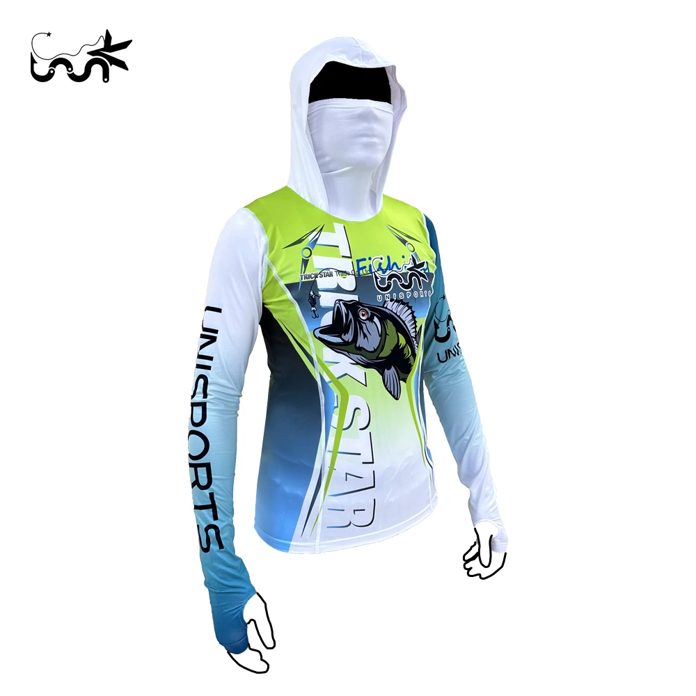 优尼户外 透气速干防晒服垂钓服 连帽薄款长袖防紫外线吸湿排汗