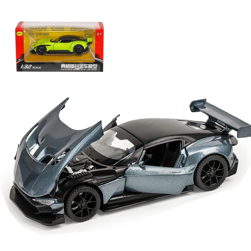 1/32阿斯顿马丁火神合金汽车模型仿真回力声光玩具跑车赛车盒装