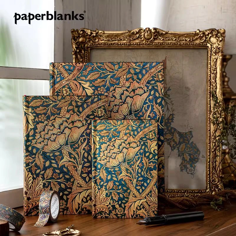 【21年秋季】paperblanks莫里斯系列淡黄蔷薇精致本子日记笔记本