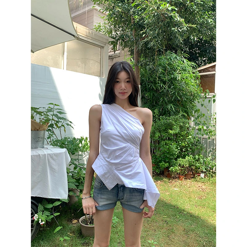 withmin长腿特效 辣妹显瘦牛仔裤水洗复古百搭韩版短裤【2410412】