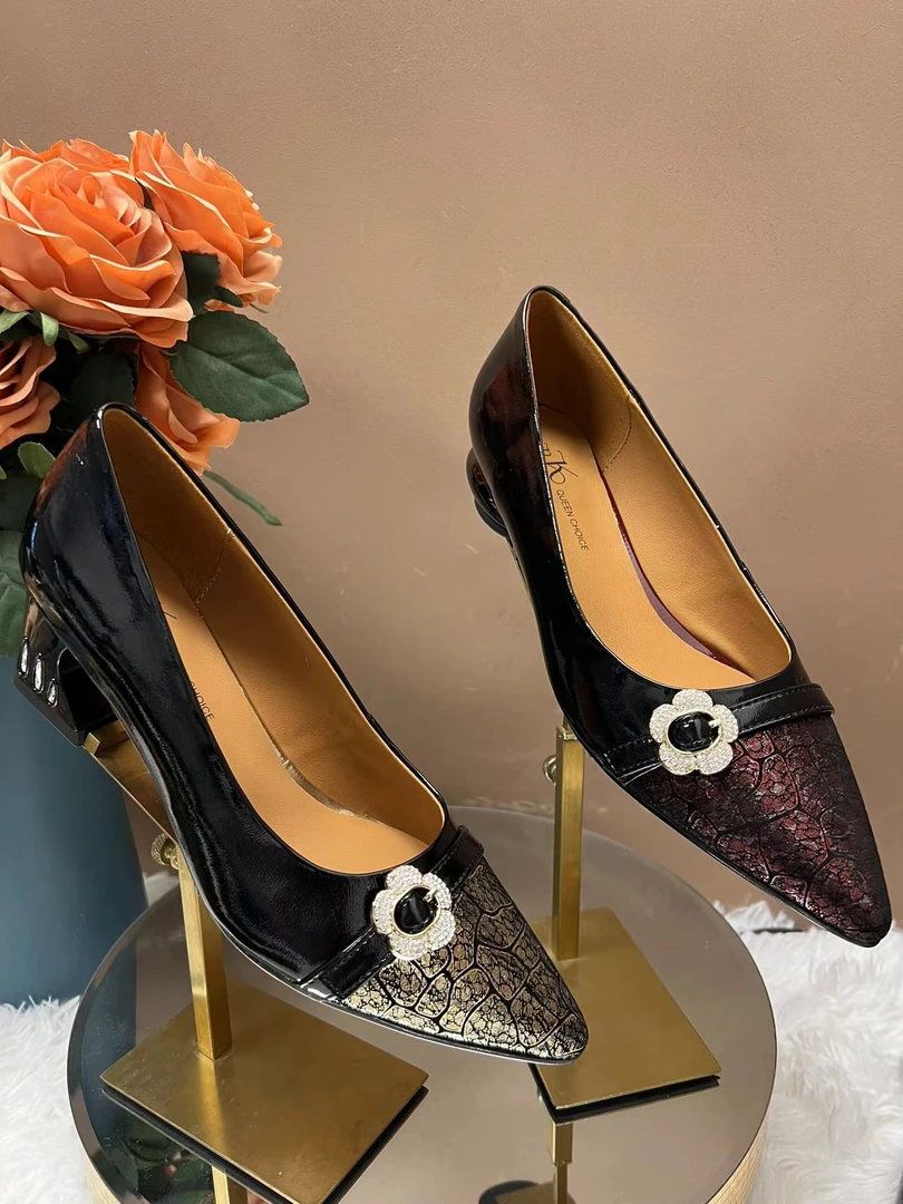 2024新款高品质四季款气质女鞋单鞋百搭时尚洋气跟鞋 NK23-208