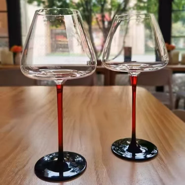 【新疆芳香庄园】 3-5天发货精品干红葡萄酒红杆酒杯一对两支