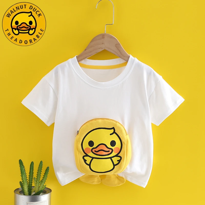【小黄鸭】夏季新款卡通T恤2024宝宝潮童服装小黄鸭洋气短袖