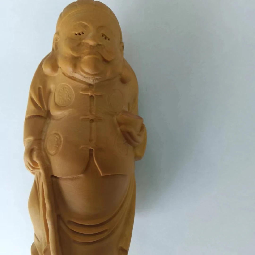 元和轩黄杨财主送财 木块
