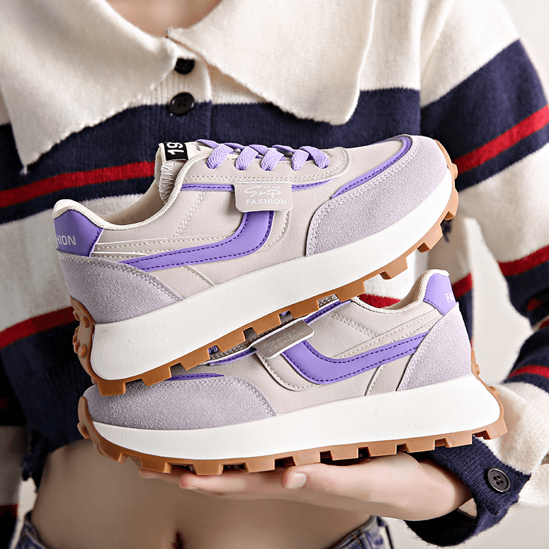 （卡码拍大）2024新款女单鞋休闲鞋厚底韩版阿甘鞋