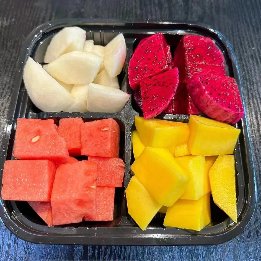 四拼果切500克（蜜梨+红心火龙果+冰糖西瓜+芒果）
