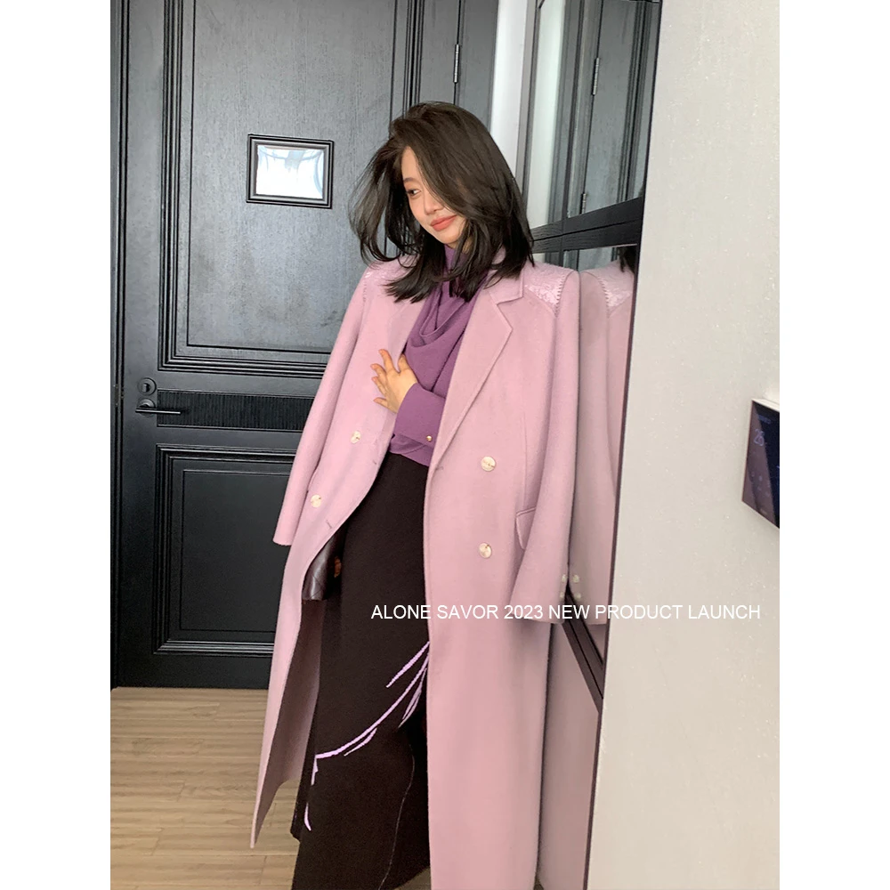 【ALONE SAVOR】奢级系，新中式流苏提花刺绣骆驼绒及简廓形大衣W210