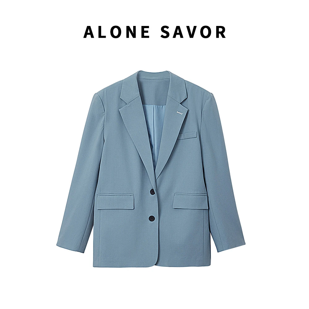 【ALONE SAVOR】简约气质正肩时尚西服立体裁剪高腰长裤套装P144