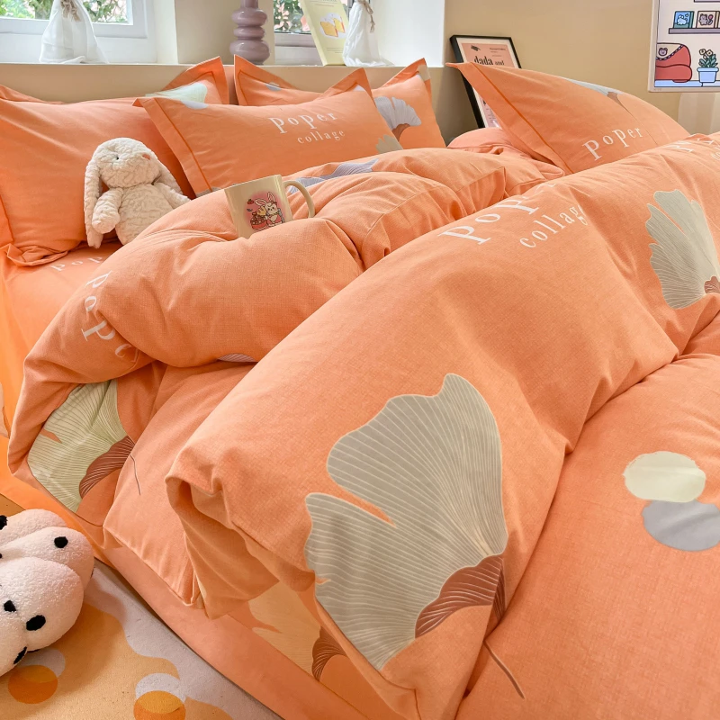 2025加厚纯棉磨毛四件套100%全棉秋冬季被套床单床笠被罩床上用品