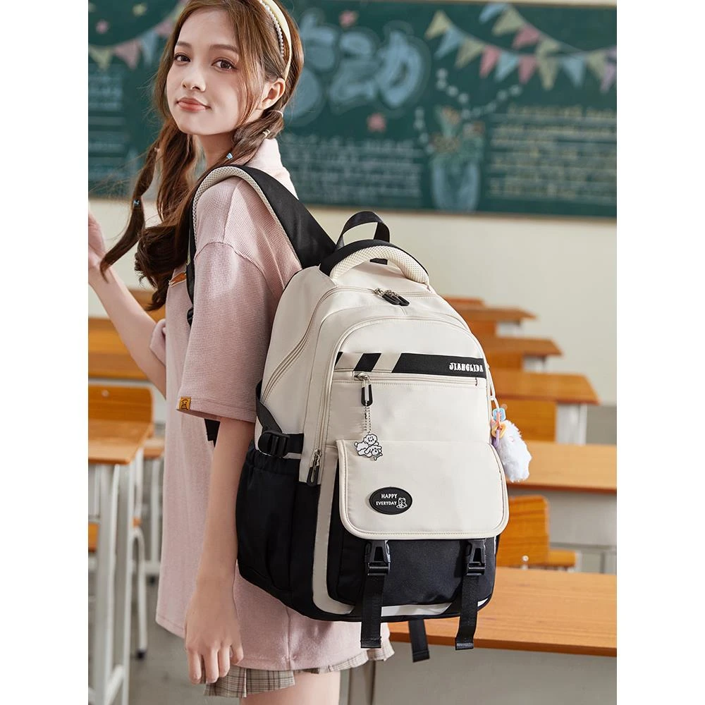 2024新款减负超轻大容量初中生书包女高中学生女生小学生3-6年级