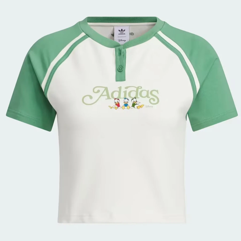 【滔搏联动】Adidas阿迪达斯时尚休闲夏季运动短款短袖JP1430