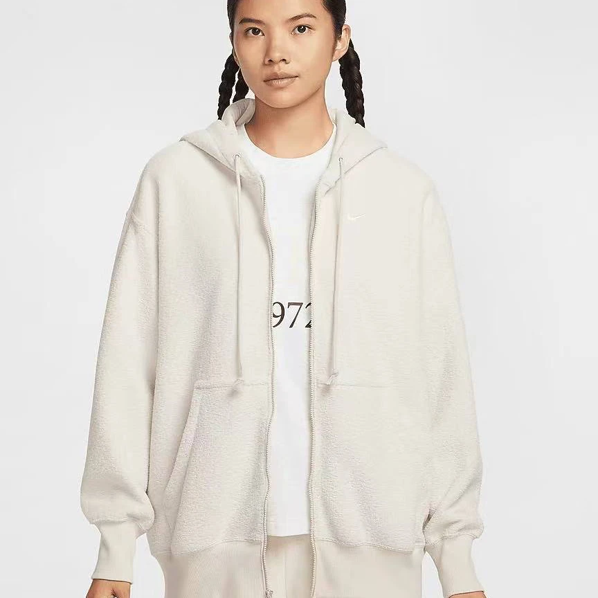 【滔搏联动】NIKE耐克女子流光风奶白色拉链针织外套FZ1268-104