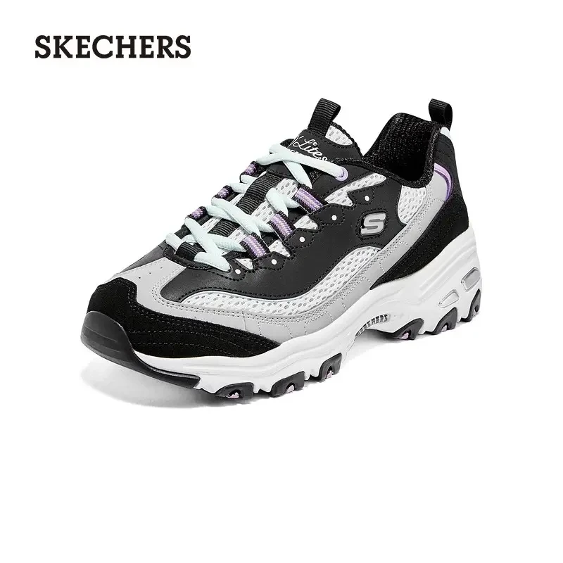 【滔搏联动】SKECHERS 斯凯奇女子黑白经典潮流休闲鞋896209-BKPR