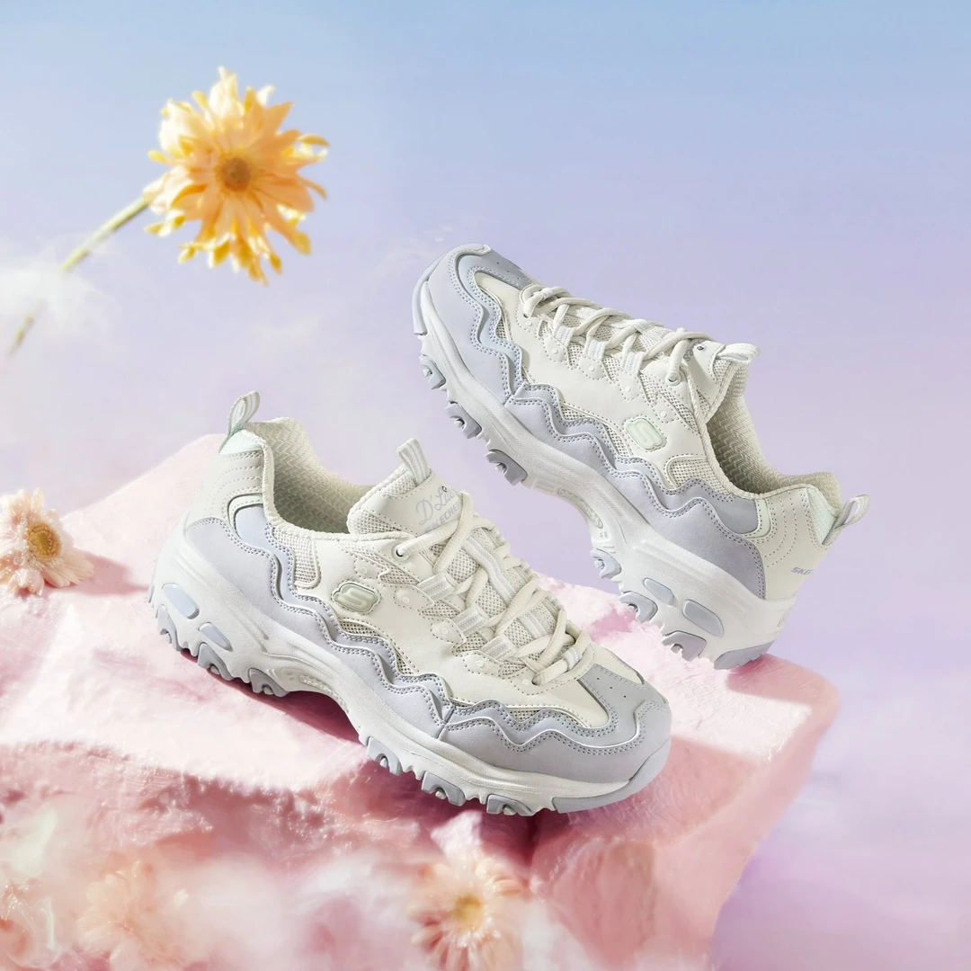 【滔搏联动】SKECHERS斯凯奇女子DLITES休闲运动鞋149792-WPW