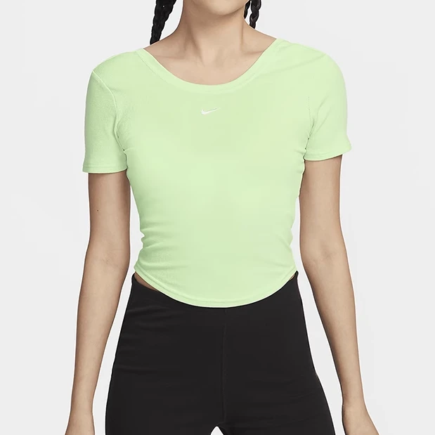 【滔搏联动】NIKE女子 W NSW NK CHLL KNT MRIB SS T短袖FN3665-376