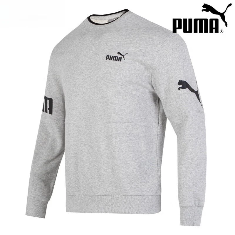 PUMA彪马新款power系列中性卫衣/秋季运动套头衫毛圈圆领67666604