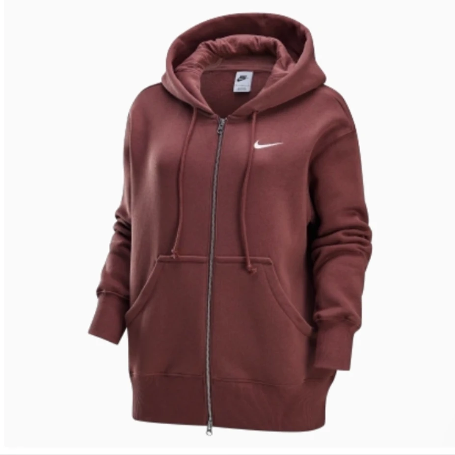 【滔搏联动】NIKE耐克HOODIE美拉德棕红色拉链加绒外套DQ5759-218