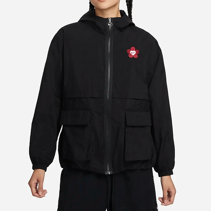【滔搏联动】Nike耐克女子NSW VDAY WVN JKT连帽印花外套HF1130-010