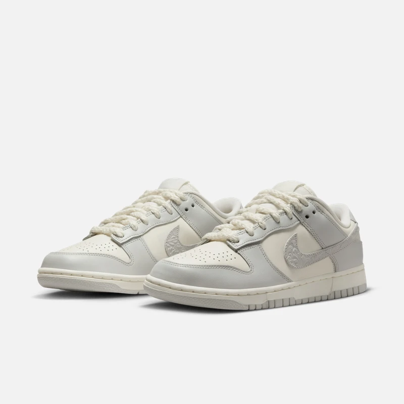 【滔搏联动】耐克NIKE Dunk女款白灰浮低帮纯白休闲板鞋 FJ4553-133