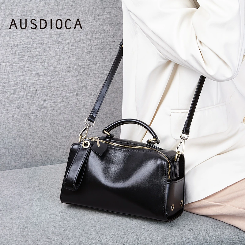 真皮包包女2025新款大容量枕头包手提包中年妈妈包斜挎包头层牛皮