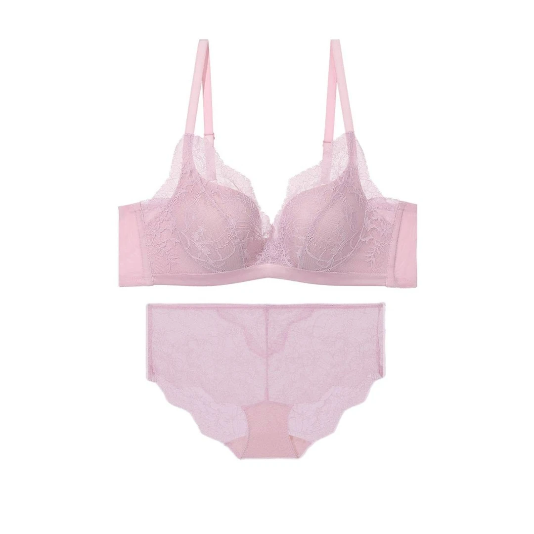 【套装价】花的藤蔓套装DYAM202212聚拢薄款舒适法式文胸内衣蕾丝