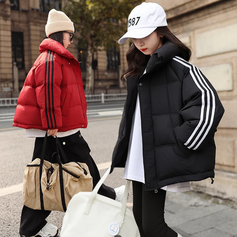 儿童冬季潮流棉服2023新款网红女孩中大童冬季棉衣童装棉袄保暖