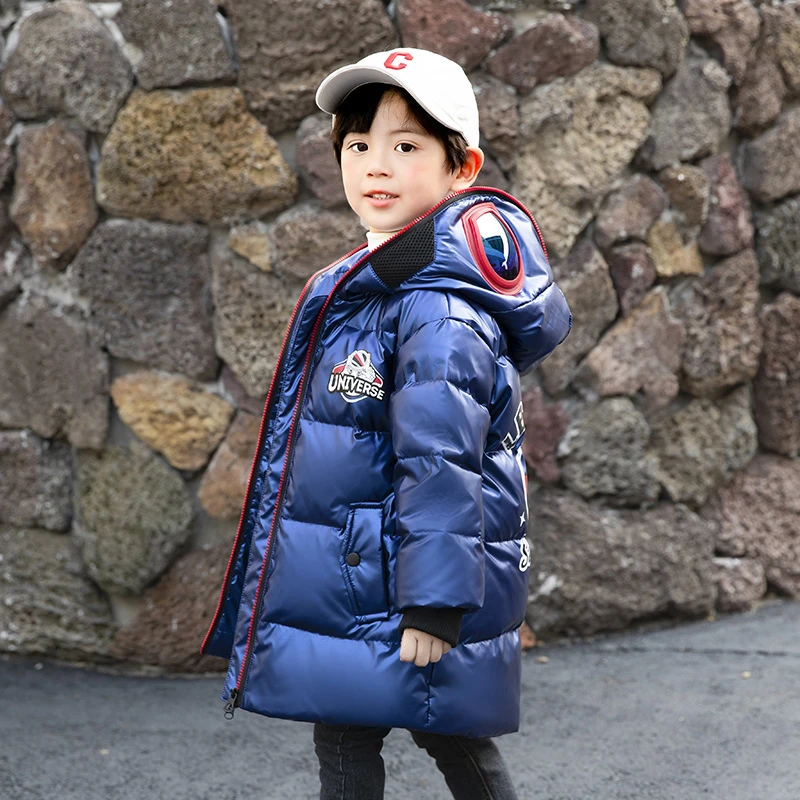 巴拉巴拉男童羽绒服中长款2025新款中小童洋气加厚免洗中大童