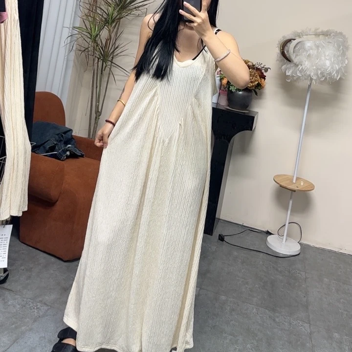 【欢姐推荐】6059新款时尚简约百搭显瘦气质夏季长款连衣裙