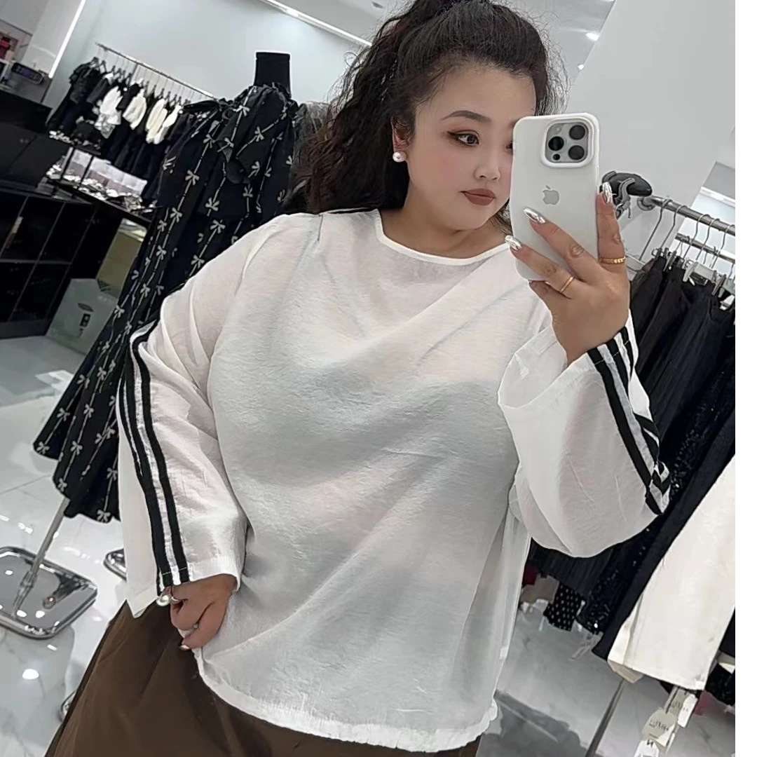 【欢姐推荐】4237新款时尚简约百搭休闲减龄气质条纹显瘦打底T恤