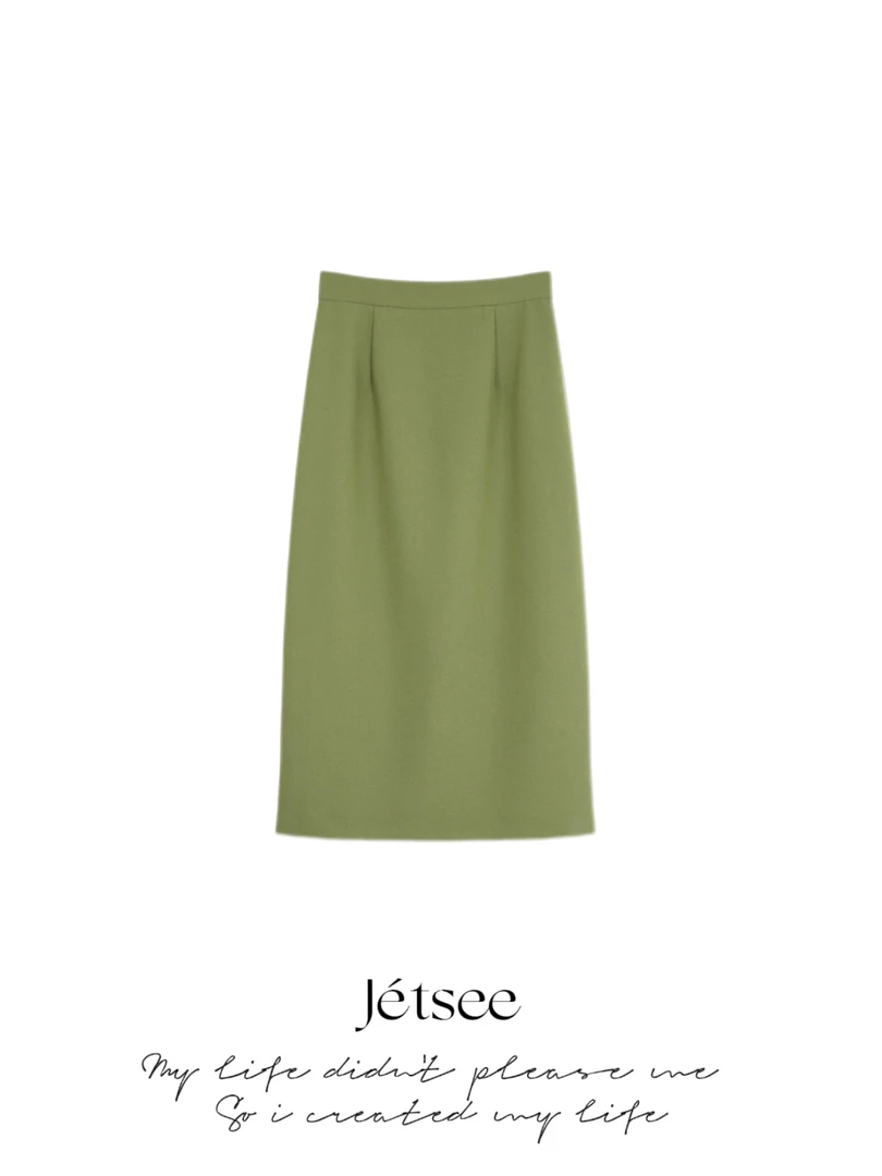 乙见极简主义开衩半裙B0743